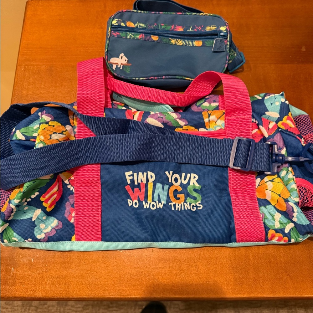 Girl Scout Colorful Floral Duffel Bag. Girl Scout Koala belt bag ( never used )